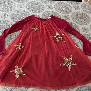 Boden Red and Gold Star Dress
